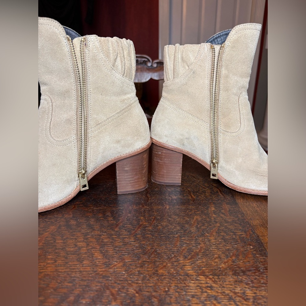 Zadig & Voltaire Lena Suede Ankle Boots - Sand/Beige - Size 40 - Picture 7 of 11